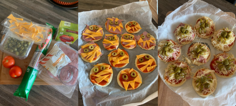 Mini pizza halloween